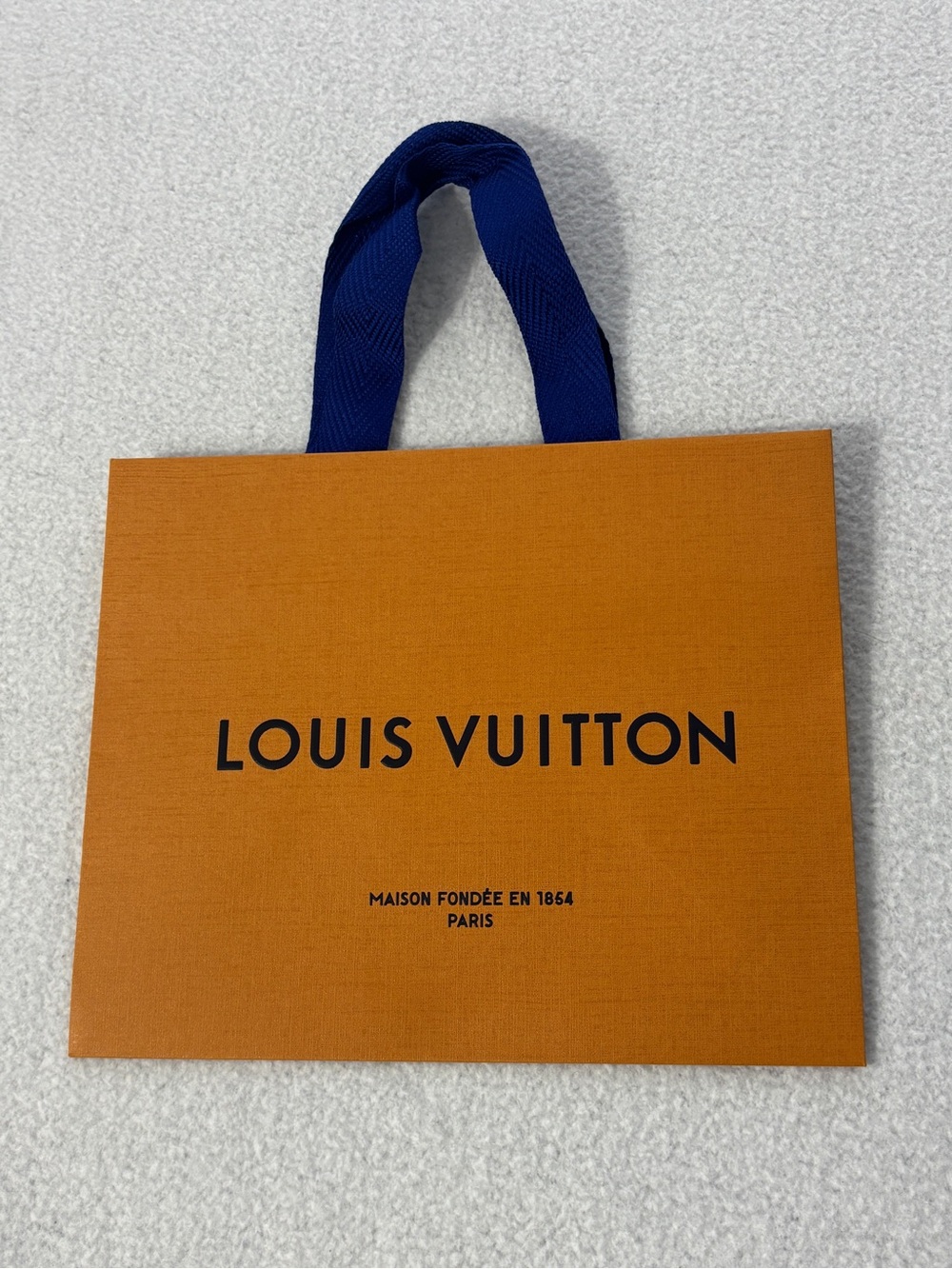 Authentic Louis Vuitton Small Orange Gift Paper Shopping Bag 8.75โ x 7.25โ NEW